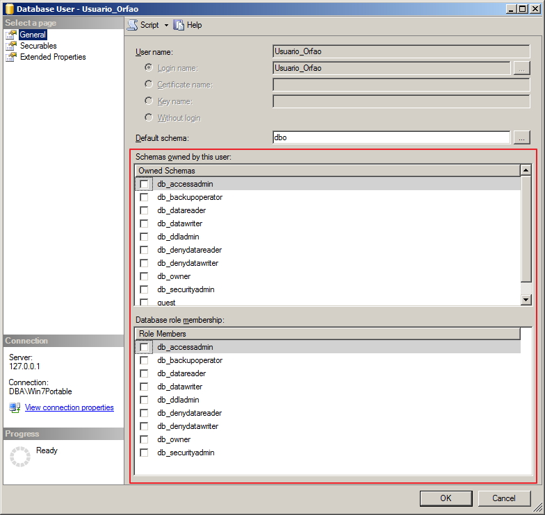 SQL Server - Permissões dos usuários - Database role membership